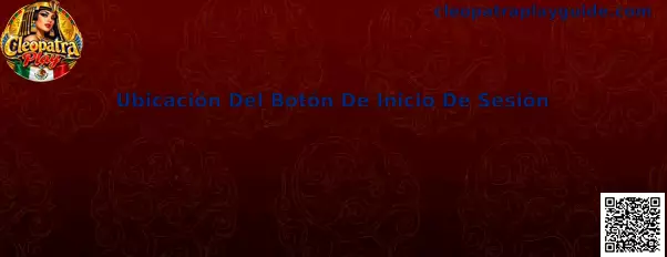 Ubicación del botón de inicio de sesión en Cleopatra Play